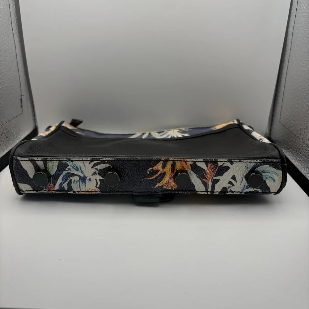 Rebecca Minkoff Leather Crossbody Bag Birds of Paradise Design Chain Link Strap - Picture 3 of 8
